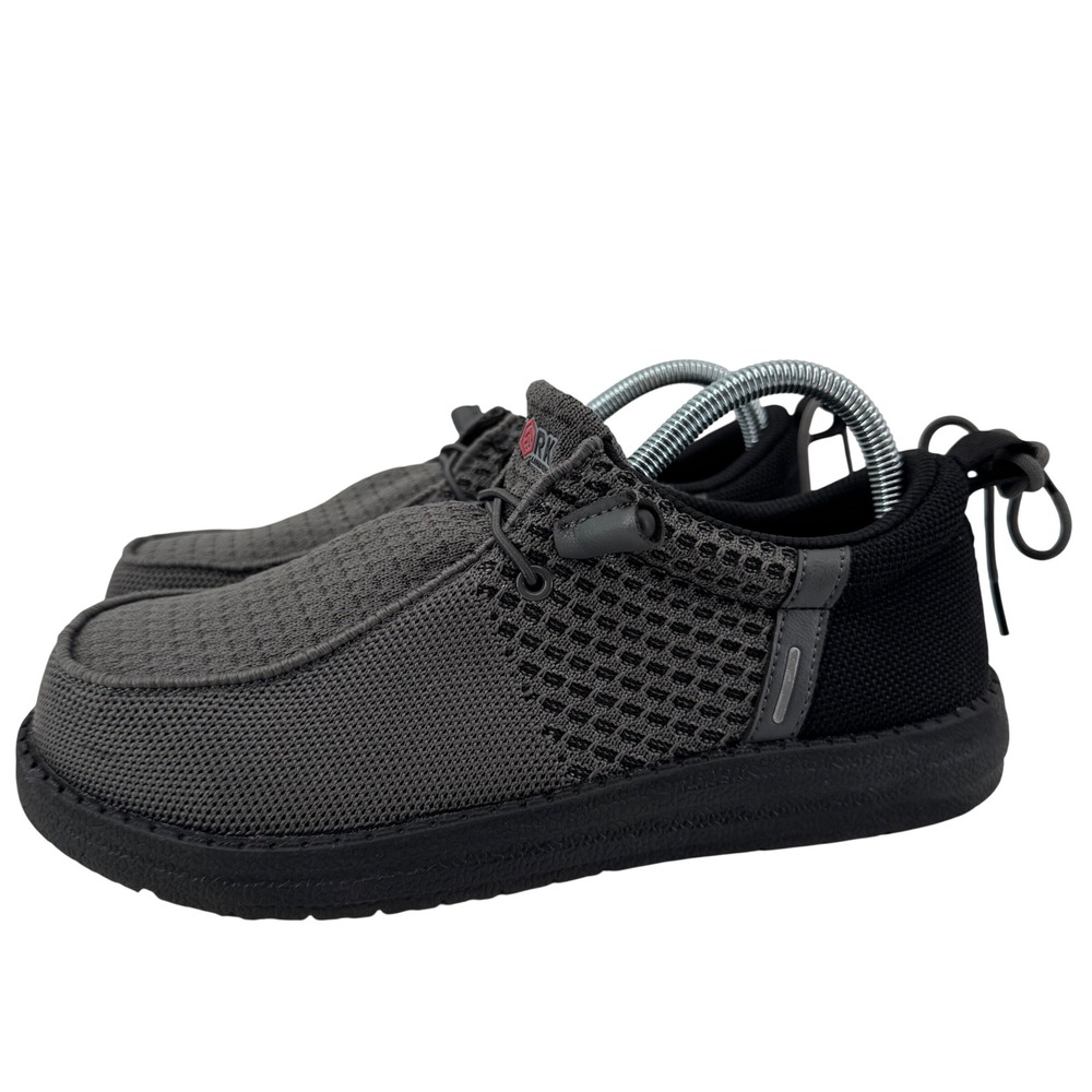 Larnmern Work Shoes Mens 7.5 Gray Steel Toe Slip Resistant LSA21124-1